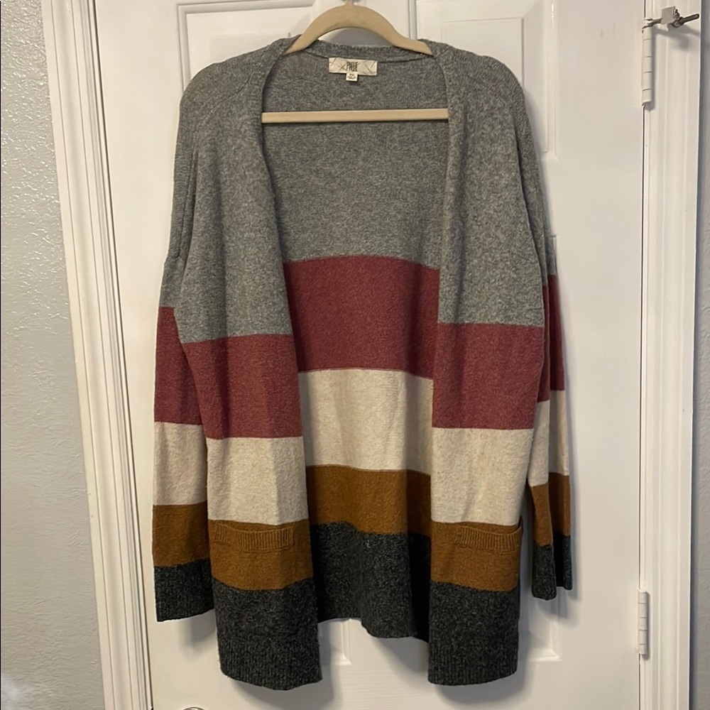 Cozy Color Block Cardigan